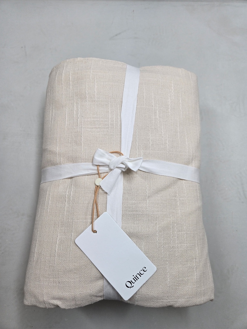 NWT QUINCE Set Of 2 48x84 Cotton Slub Curtains Natural 0858 - Picture 6 of 11